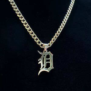 Gold Detroit Tigers 5mm Cuban Chain - 22 Inch Chain - MLB - Christmas Gifts